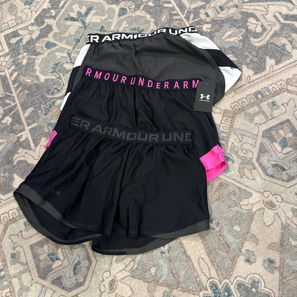 Under Armour black and pink shorts (price for all three) - Picture 1 of 1
